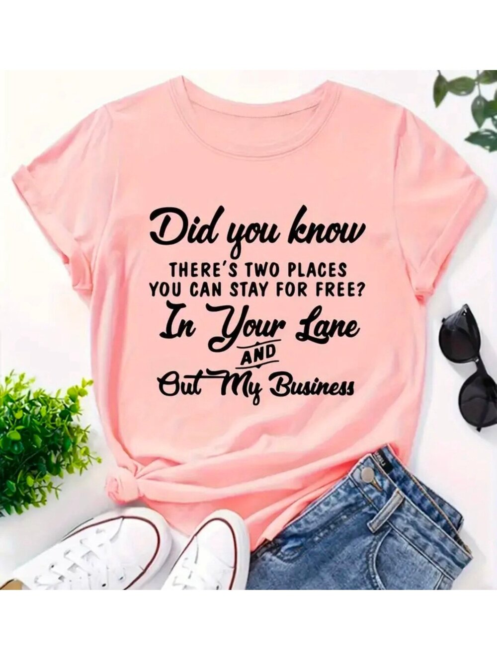 New - Fun ! Fashion Graphic Print Crew Neck T-Shirt - Size L